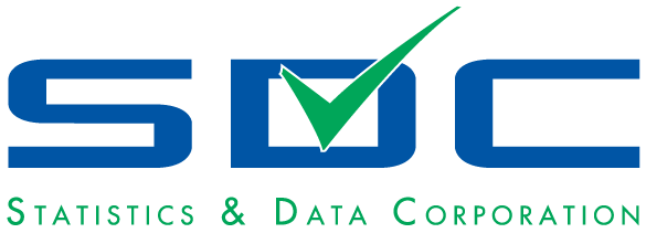 A logo for SDC in blue, professional font with a green checkmark in the center.